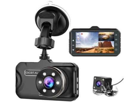 CHORTAU Dash Cam For Cars Front and Rear Dual Dash Cam