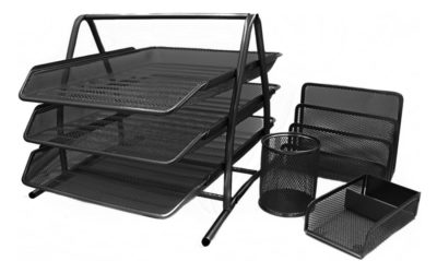 EasyPAG Office Desk Tidy 4 Piece Organiser Set