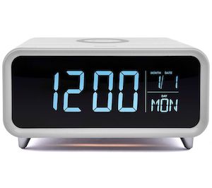 GROOV-E Athena Alarm Clock with Wireless Charger