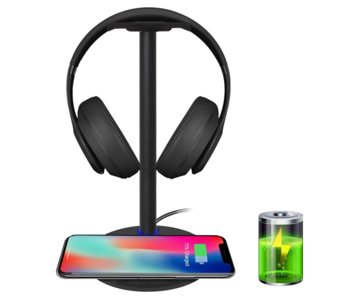 New Bee Headphone Stand with Wireless Charging