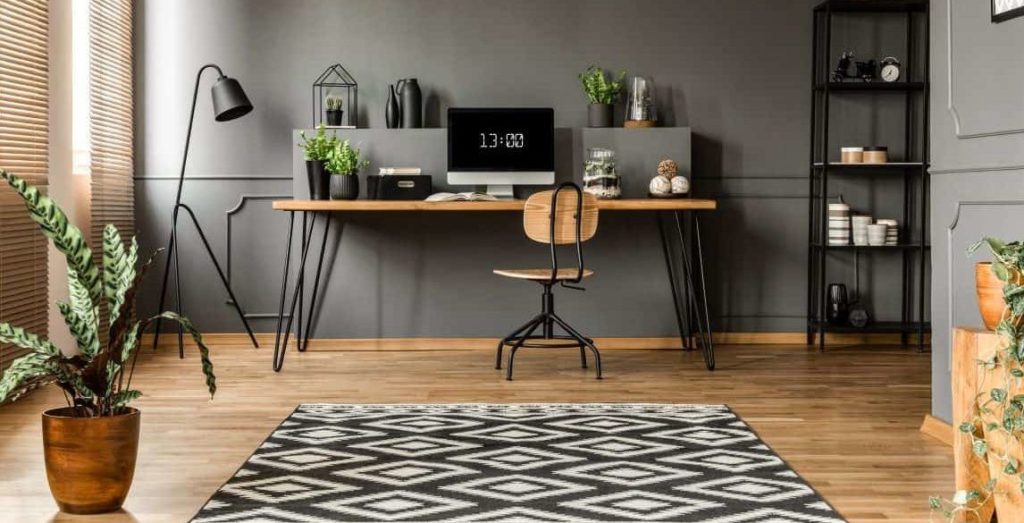 Masculine, industrial style home office