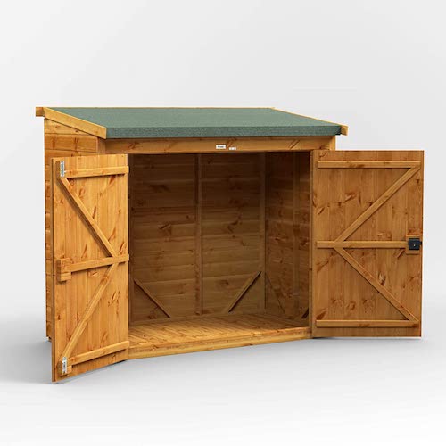 POWER Pent Wooden Bike Shed
