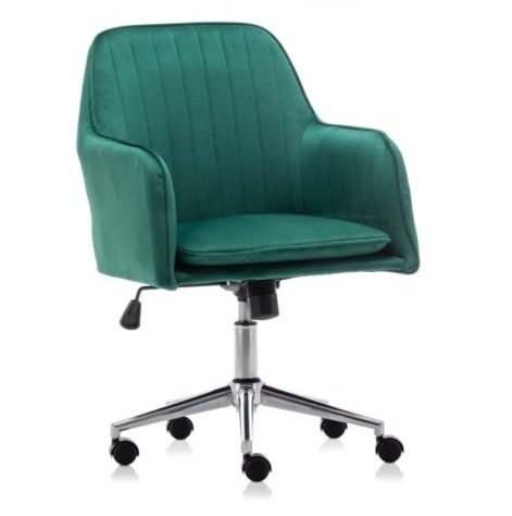 Vanimeu Green Desk Chair Ergonomic Velvet Office Chair