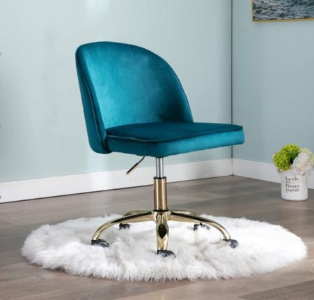 Wahson Velvet Swivel Desk Chair 