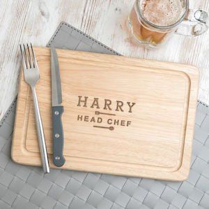 Personalised 'Head Chef' Mens Chopping Board