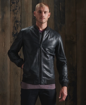 Superdry Light Leather Bomber Jacket